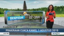 Prakiraan Cuaca Kamis, 1 Agustus 2019