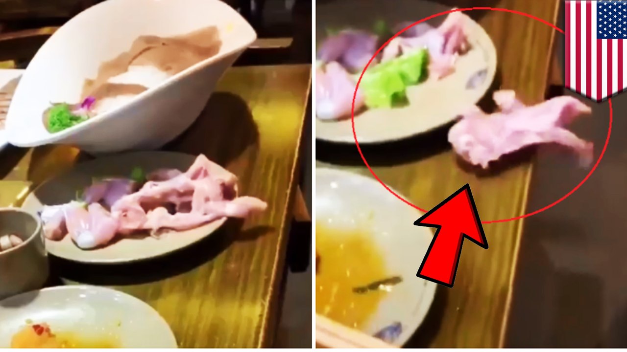 什麼巫術？網路影片顯示生肉「復活」逃離餐桌