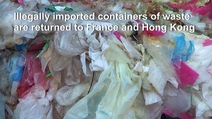 Indonesia returns containers of waste to France, Hong Kong