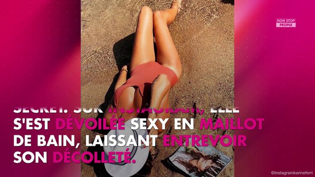 Karine Ferri sexy en décolleté sur la plage, le cliché hot de ses vacances