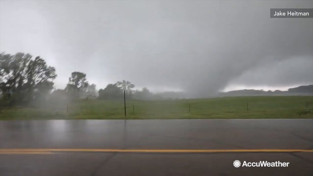 Tornado whips across field, causes power flashes and plenty of damage