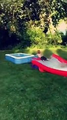 Homemade Water Slide Fail