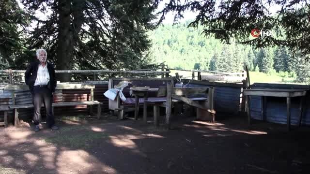 Gezmek için geldiği bin 110 rakımlı yaylada 8 yıldır organik hayvan yetiştiriyor