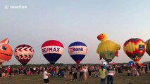 Lit! Hot air balloon show delights Wisconsin audience as they glow to music