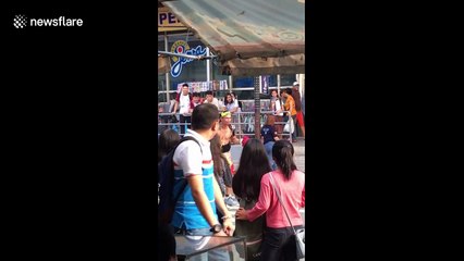 Balding Manny Pacquiao impersonator delights and confuses Philippines audience
