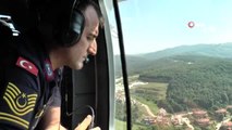 Bayram tatili öncesi jandarmadan tatil yollarında helikopterli denetim