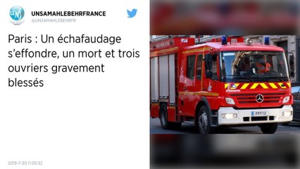 Paris : un échafaudage s’effondre, un ouvrier décédé, trois autres grièvement blessés