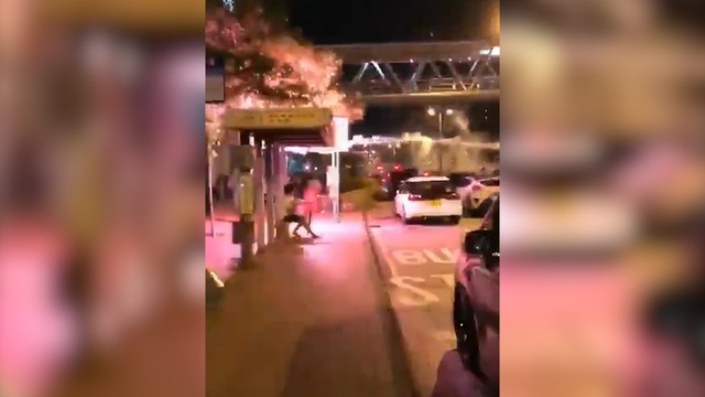 Fireworks shot into protesters in Hong Kong’s Tin Shui Wai