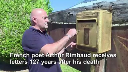 At the cemetery, French poet Rimbaud keeps receiving letters