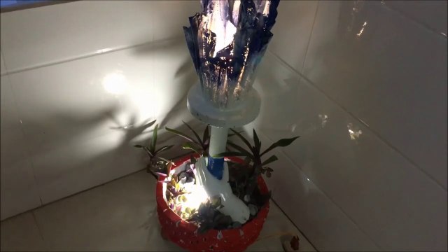 DIY - Craft Ideas Cement Decorative Lights Combine Plant Pots - Home and Garden Decor