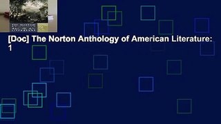 [Doc] The Norton Anthology of American Literature: 1
