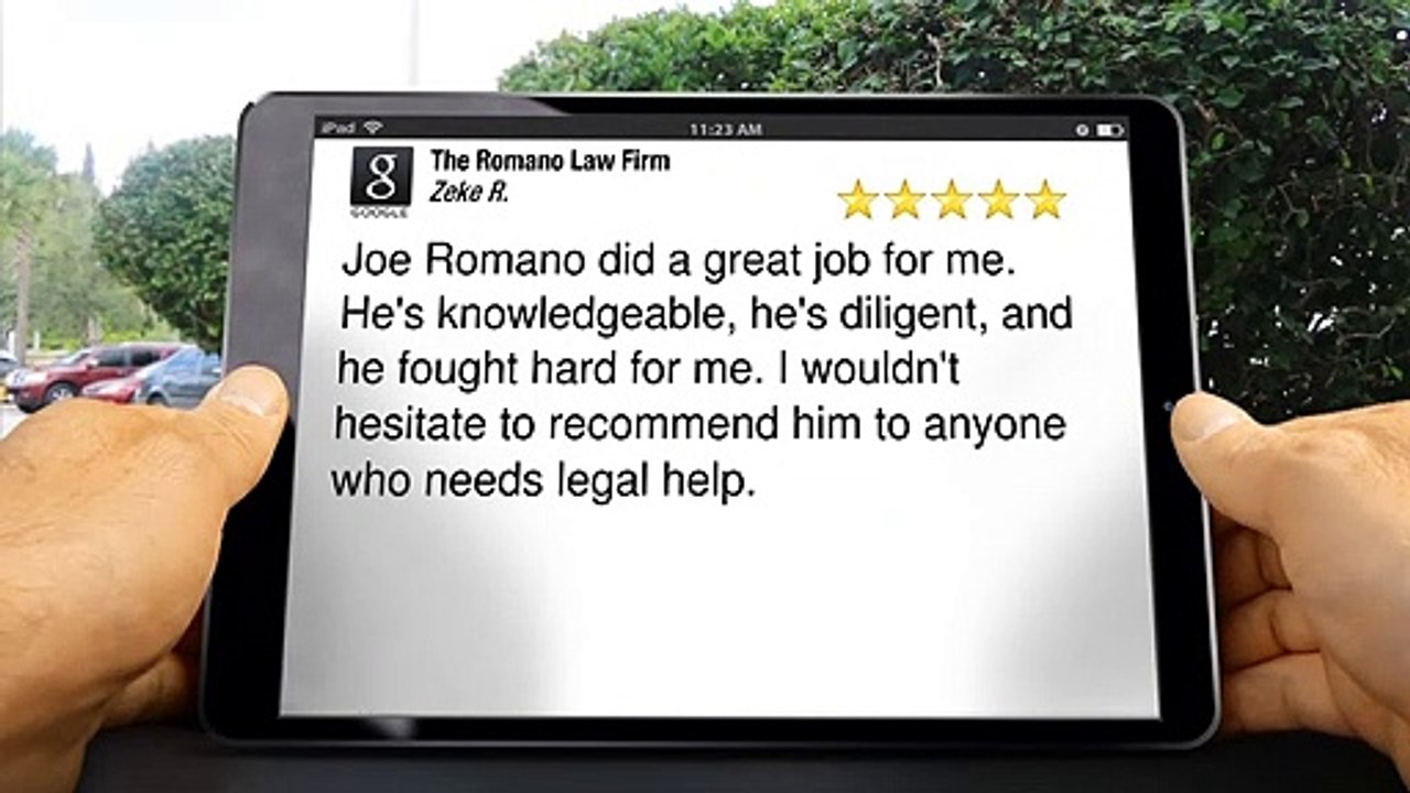 The Romano Law Firm Cleveland Terrific 5 Star Review by Zeke Rodriguez (216) 621-7777