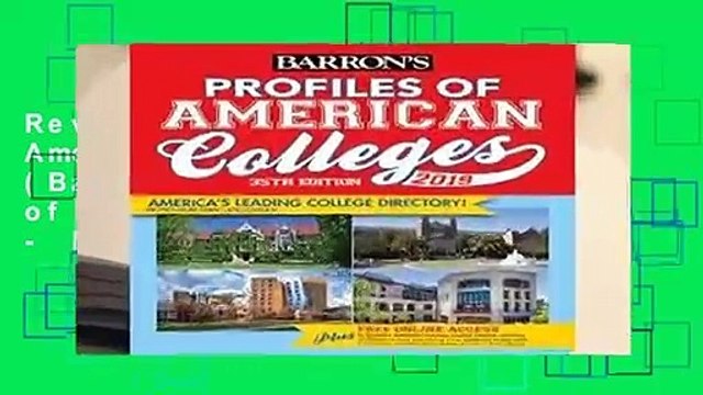 Review Profiles of American Colleges 2019 (Barron s Profiles of American Colleges) - Barron s