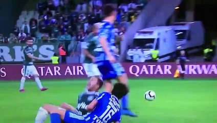 Agustin Manzur red card for brutal tackle vs Palmeiras!