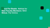 About For Books  Advice for New Faculty Members: Nihil Nimus  For Online