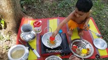 Delicious Hilsa Fish Eggs Cooking By 4 Years Baby Sneyha - Kids Picnic Of Elish Fish Eggs Curry