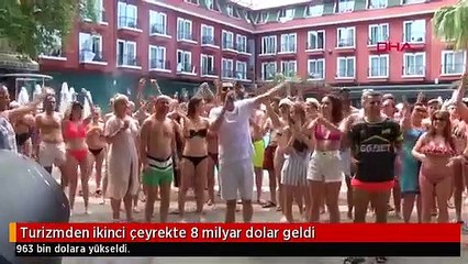 Turizmden ikinci çeyrekte 8 milyar dolar geldi