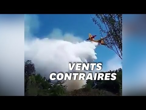 Gard: les images du feu difficile à maîtriser