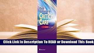 Full E-book Quick Reference to Critical Care  For Trial