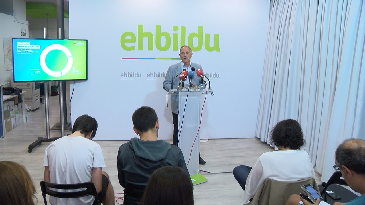 Rueda de prensa del parlamentario de EH Bildu, Adolfo Araiz