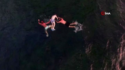 Denizde boğulan şahsın yeri, 'drone' ile tespit edildi