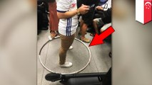 Wanita gunakan hula hoop agar tidak berdesakan di MRT - TomoNews