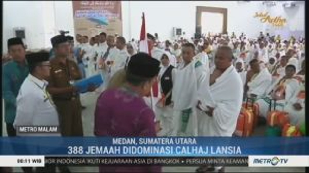 Jemaah Calhaj Kloter 28 Embarkasi Medan Didominasi Lansia
