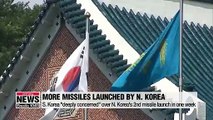 S. Korea expresses 'deep concern' over N. Korea's missile launches