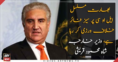 India consistently violating ceasefire line: Shah Mehmood Qureshi