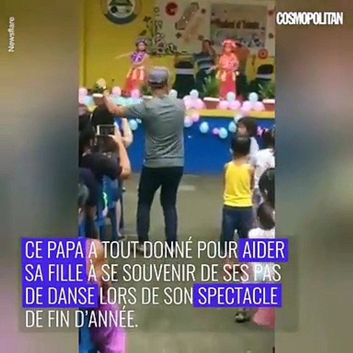 Ce papa aide sa fille à se souvenir de sa chorégraphie