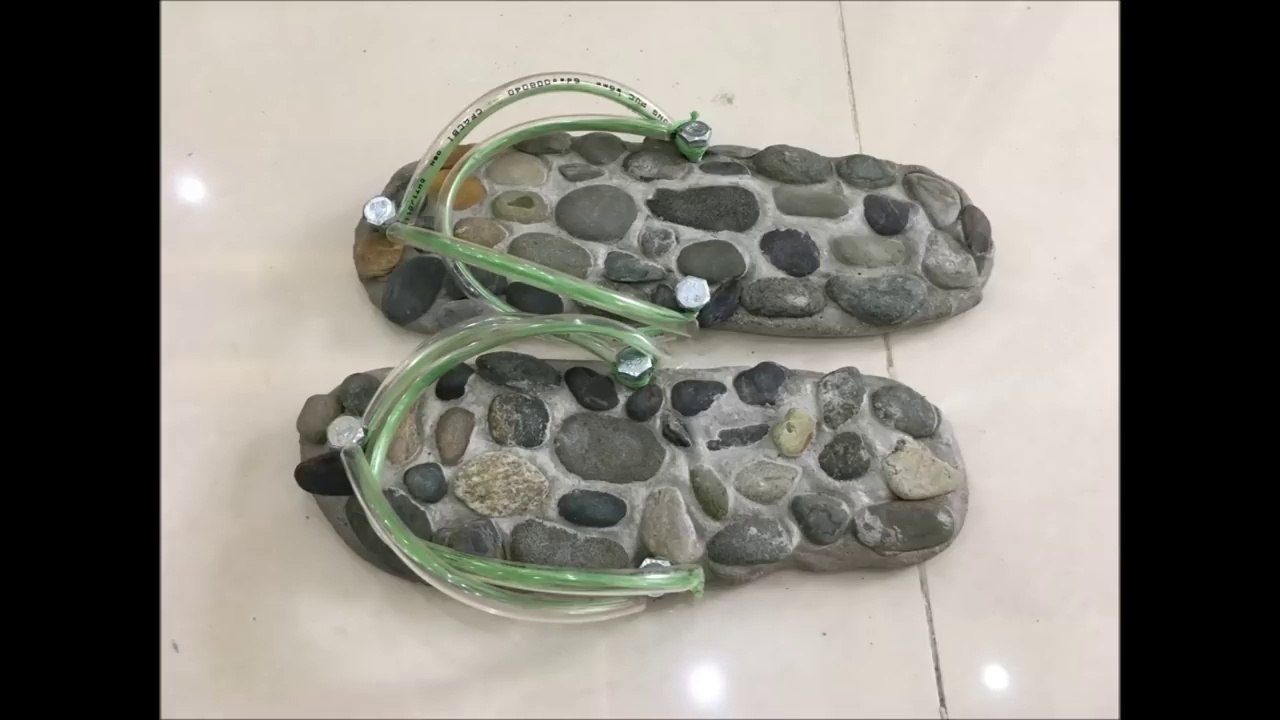 DIY - Making SANDALS from CEMENT and STONE