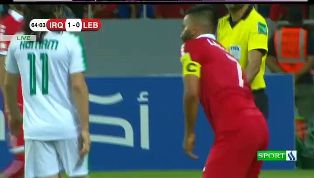 مباراه منتخب العراق ومنتخب لبنان في افتتاح بطوله اتحاد غرب اسيا في كربلاء 30_7_2019 الشوط الثاني