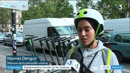 Trottinettes électriques : interdiction de stationner sur les trottoirs