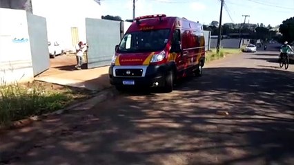 Motociclista fica ferido após queda no Bairro Brasília