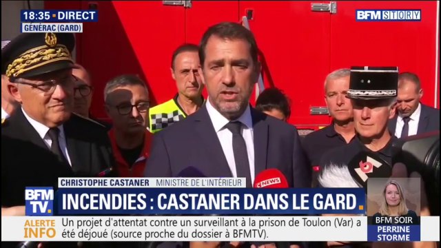 Christophe Castaner sur l'incendie dans le Gard: près de 200 largages ont été réalisés sur ce feu