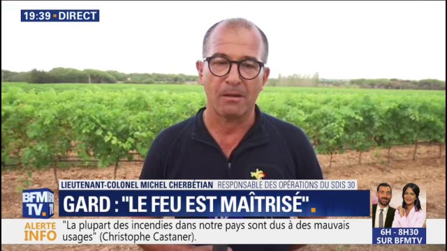 Gard: Nous ne garderons qu'une centaine de pompiers ce mercredi soir pour surveiller l'incendie (Pompiers)