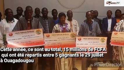 Tranche commune entente 2019  15 millions de F CFA pour cinq heureux gagnants du Burkina