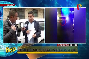 El Agustino: serenazgo sin placa, soat, ni brevete provocó choque y se dio a la fuga