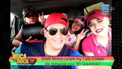 Gineth Moreno cumple 1 año 5 meses de romance con “El Grandote”
