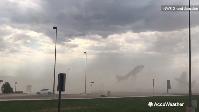 Storms whips up dust