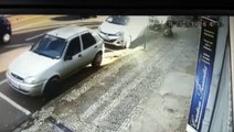 Vídeo mostra parte de engavetamento que aconteceu no Centro