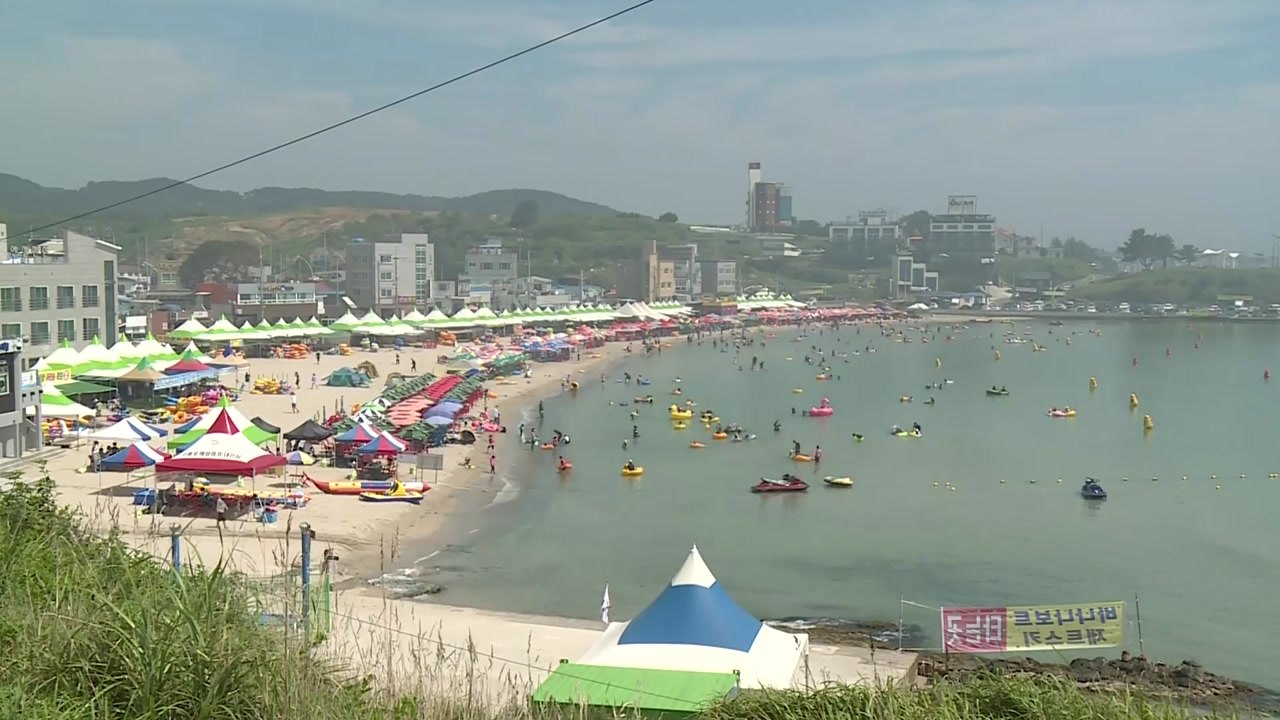 더위 절정...해수욕장 찾은 피서객 '북적' / YTN