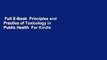 Full E-Book  Principles and Practice of Toxicology in Public Health  For Kindle