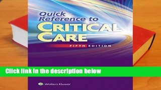 Quick Reference to Critical Care Complete