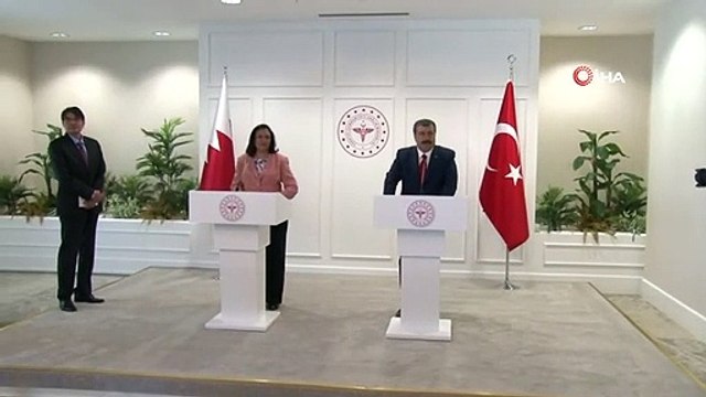 Sağlık Bakanı Fahrettin Koca Bahreyn Sağlık Bakanı İle Görüştü