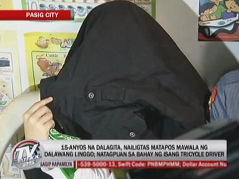 Teenager rescued in Pasig after going missing