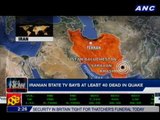 Iranian state TV says at least 40 dead in quake
