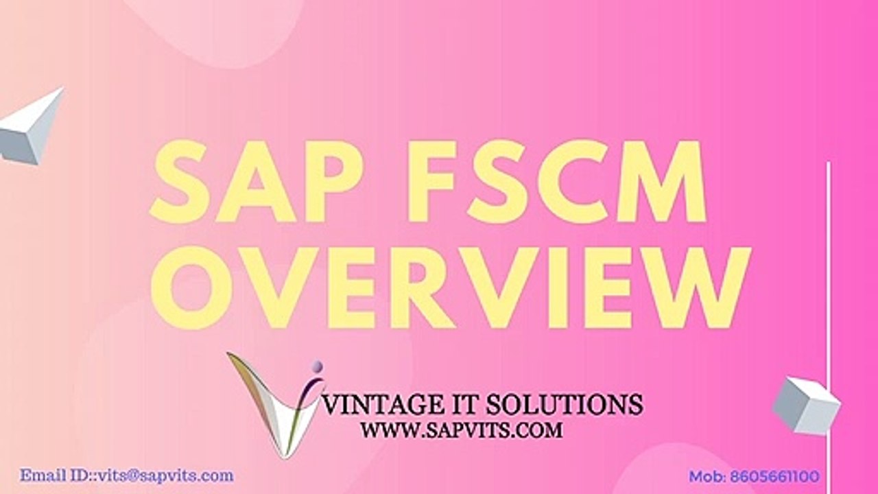 SAP FSCM OVERVIEW | SAP FSCM Videos