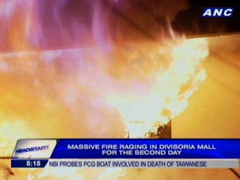Massive fire raging in Divisoria mall for the second day