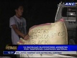 10 Pacquiao supporters arrested for allegedly tampering campaign material